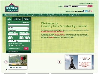 Web site www.countryinns.com, Country Inn & Suites by Carlson Columbia