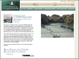 Web site www.hhibeachandtennis.com, Hilton Head Island Beach