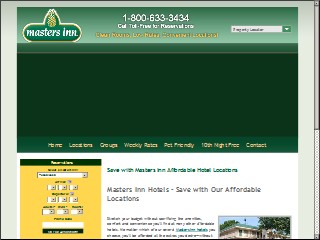Web site www.mastersinn.com, Masters Economy